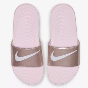 nike kawa slides junior pink